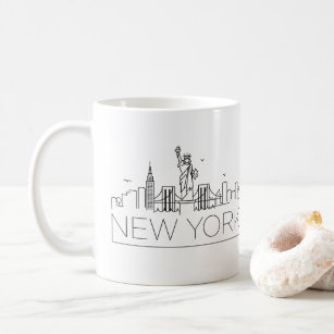 New York Stylized Skyline Coffee Mug