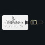 New York Stylized Skyline Luggage Tag<br><div class="desc">A unique luggage tag representing the beautiful city/state of New York.  This tag features a stylized illustration of the city's unique skyline with its name underneath.</div>