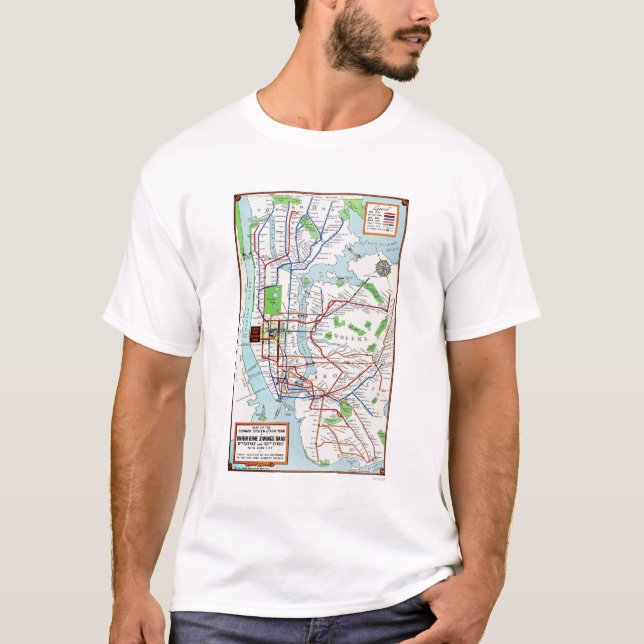 New York: Subway Map, 1940 T-Shirt (Front)