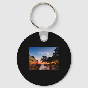 New York Summer Nights Sticker Keychain