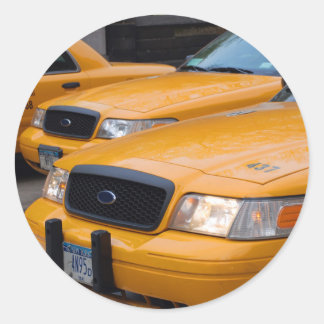 New York Taxi Cabs Classic Round Sticker