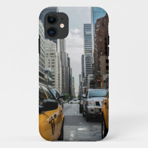 New York Taxi Cabs in the City iPhone 11 Case
