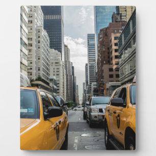 New York Taxi Cabs in the City Plaque