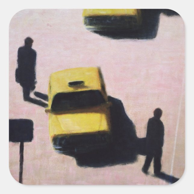New York Taxis 1990 Square Sticker (Front)