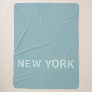 New York  Text       Sherpa Blanket
