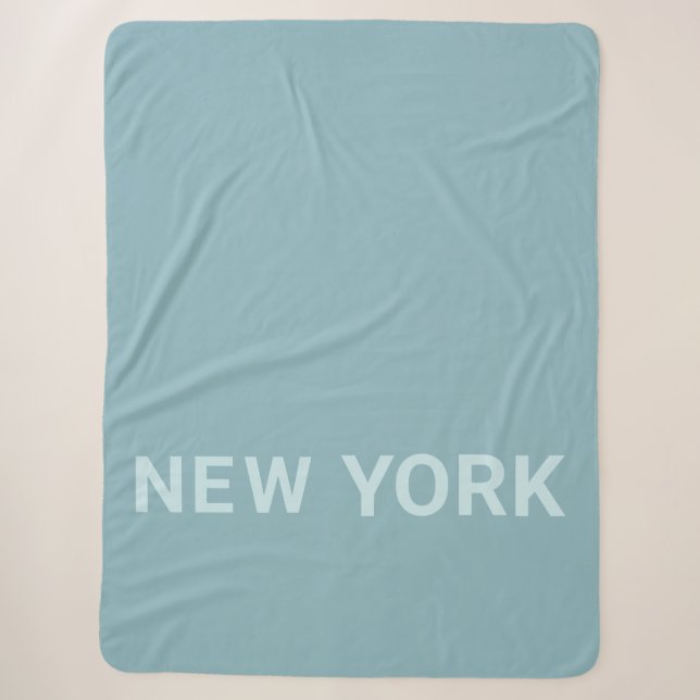 New York  Text       Sherpa Blanket (Front)