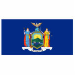 New York The Empire State Flag Coat of Arms Cutout Photo Sculpture Ornament<br><div class="desc">The coat of arms of the state of New York was formally adopted in 1778, and appears as a component of the state's flag and seal. The shield displays a masted ship and a sloop on the Hudson River, bordered by a grassy shore and a mountain range in the background...</div>