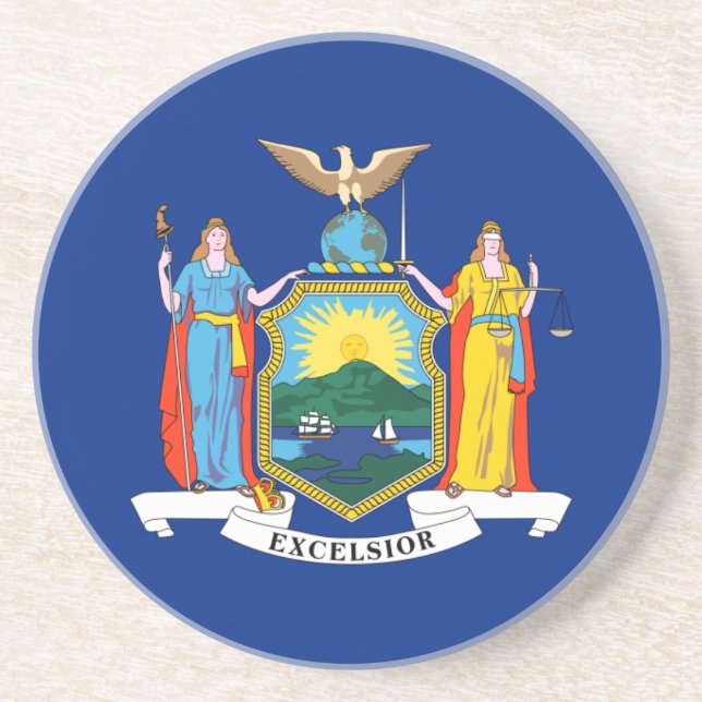 New York: The Empire State, Home Big Apple Flag Coaster (Front)