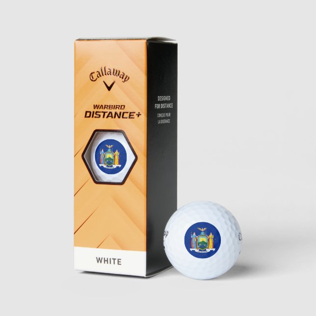 New York: The Empire State, Home Big Apple Flag Golf Balls (Packaging)