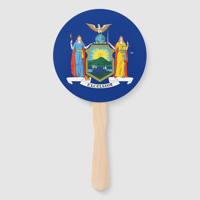 New York: The Empire State, Home Big Apple Flag Hand Fan (Front)
