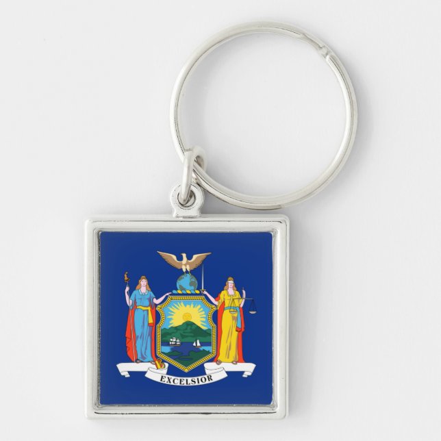 New York: The Empire State, Home Big Apple Flag Keychain (Front)