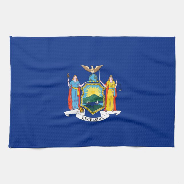 New York: The Empire State, Home Big Apple Flag Kitchen Towel (Horizontal)
