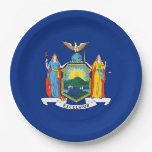 New York: The Empire State, Home Big Apple Flag Paper Plate