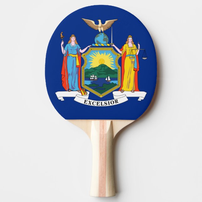 New York: The Empire State, Home Big Apple Flag Ping Pong Paddle (Front)