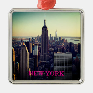 New York – The Empire State Icon Metal Ornament