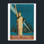 New York: The Wonder City of the World Poster Postcard<br><div class="desc">New York: The Wonder City of the World Poster. Adolph Treidler (1846-1905). Statue of Liberty.</div>