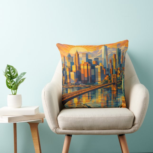 New York Throw Pillow (Chair)