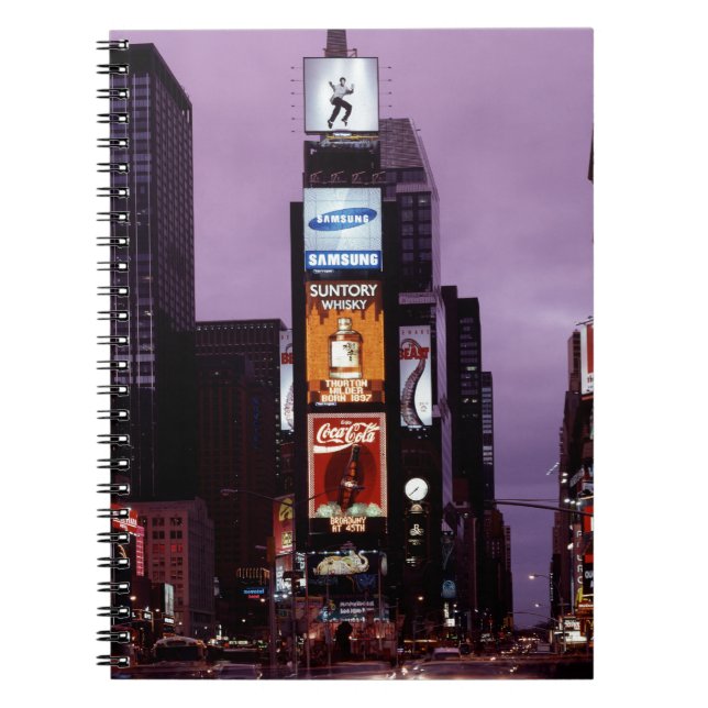 New York Times Square traffic at night Notebook (Front)