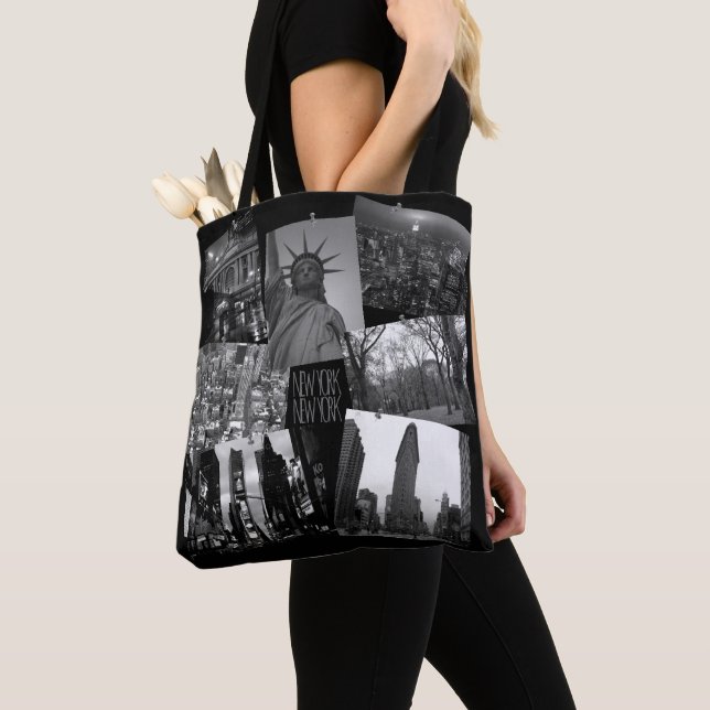 New York Tote Bags New York Landmark Souvenir Bag (Close Up)