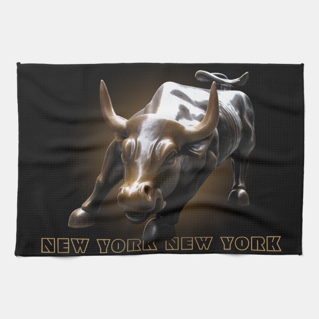 New York Towel Personalized NYC Souvenir Tea Towel (Horizontal)