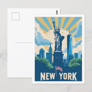 New York United State Vintage Famous Travel Place  Postcard