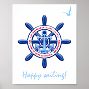 New York, United States, Customizable, Sea Travel Poster