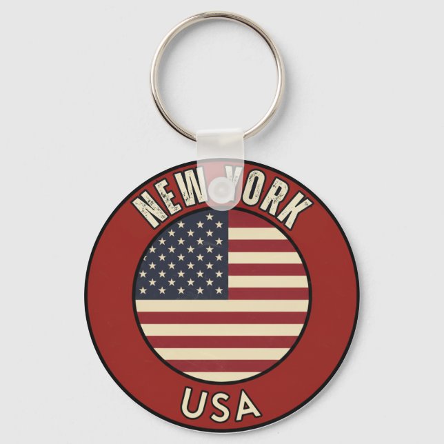 New York United States of America Keychain (Front)
