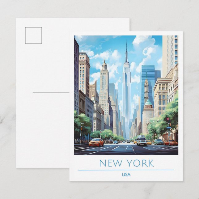 New York United States Vintage Travel  Postcard (Front/Back)
