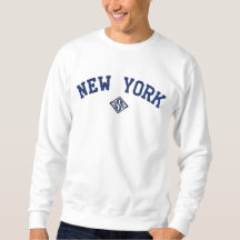 New York USA Embroidered Basic Sweatshirt - Blue