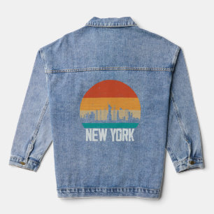 New York USA Retro Vintage Sunset Skyline New York