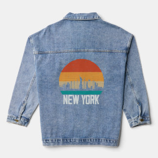 New York USA Retro Vintage Sunset Skyline New York