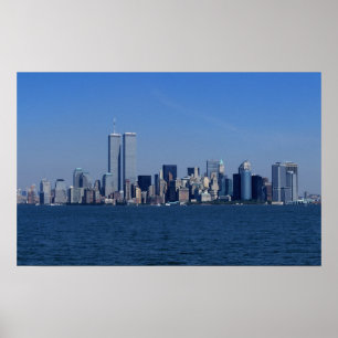 New York, USA. Skyline of downtown Manhattan Poster