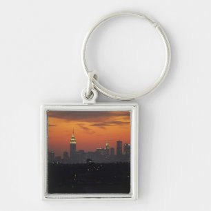 New York, USA. Skyline of uptown Manhattan Keychain