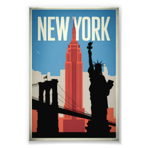 New York USA vintage Photo Print