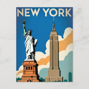 New York USA vintage Postcard