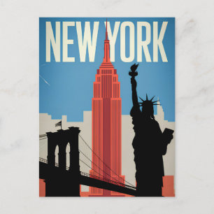 New York USA vintage Postcard