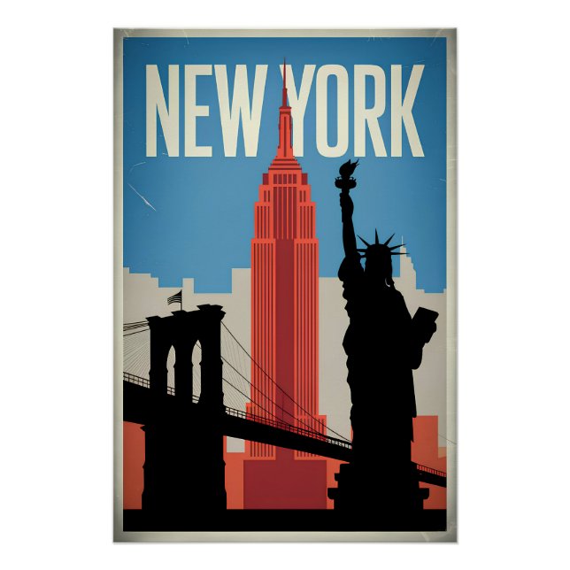 New York USA vintage Poster (Front)