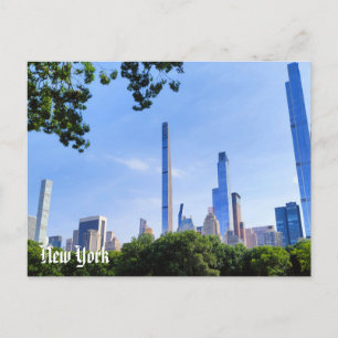 New York View Postcard Central Park & Brooklyn 