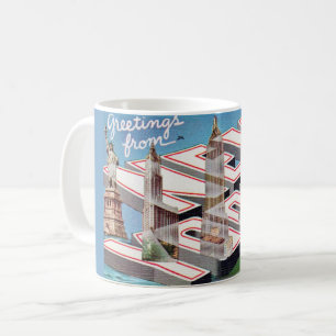 New York Vintage Landmarks Mug