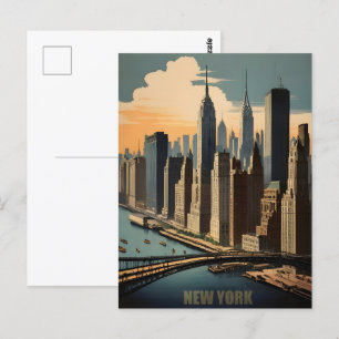 New York vintage poster Postcard