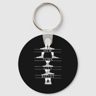 New York Vintage Retro Style Design Ballet Dancing Keychain