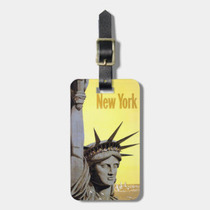 New York Vintage Travel custom luggage tag