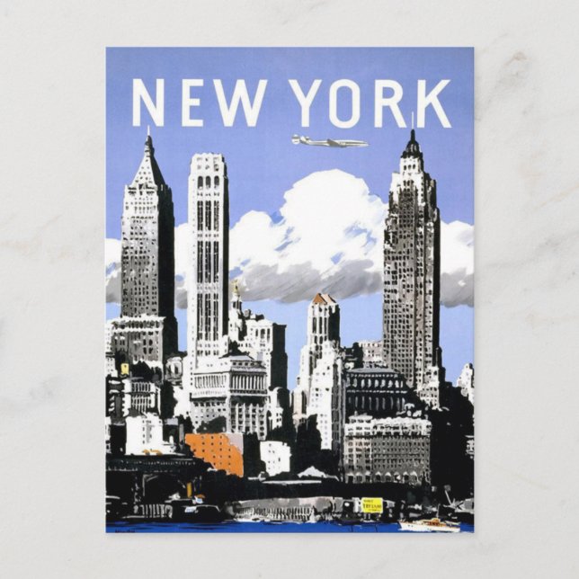 New York  Vintage Travel Postcard (Front)