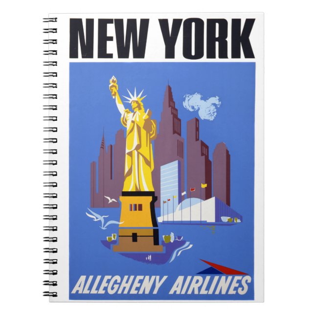 New York Vintage Travel Poster Notebook (Front)
