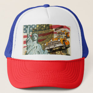 New York vintage travel poster. Trucker Hat