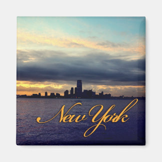 New York Waterfront Sunset Magnet
