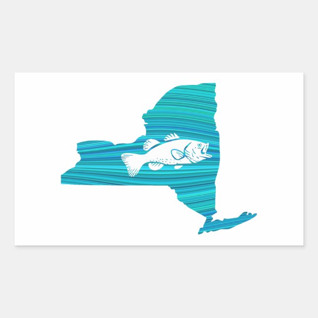 New York Wave Fishing Sticker (Front)