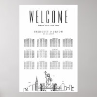 New York Wedding | 12 Table Seating Chart 
