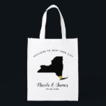 New York Wedding Welcome Bag, Gold Heart Reusable Grocery Bag<br><div class="desc">Fill this welcome bag with favourite goodies for your guests to enjoy when they arrive in New York!</div>