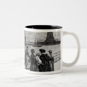 New York - Welcome to the land of freedom Two-Tone Coffee Mug